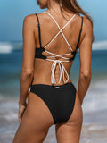 Yüksek Kesim Siyah-Beyaz Renk Bloklu Bikini Altı