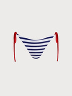 Şık Lacivert Çizgili Dönüşümlü Bikini Altı