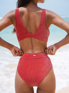 Tam Kapama Kırmızı Lurex V Kesim Bikini Altı - Şıklık ve Konfor