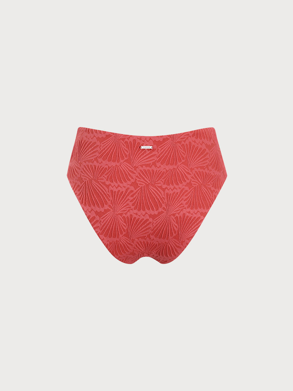 Premium Kırmızı Jakarlı Bikini Altı - Tam Kapama