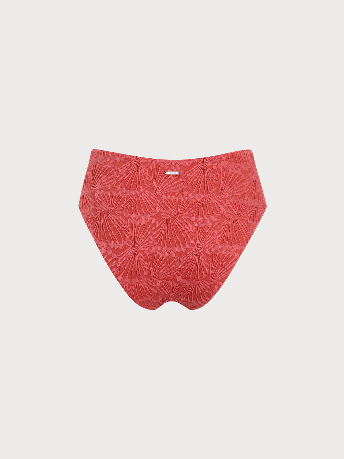 Premium Kırmızı Jakarlı Bikini Altı - Tam Kapama