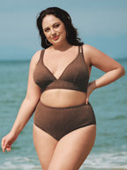 Koyu Kahve Lurex Büyük Beden Bikini Altı - Şık ve Rahat