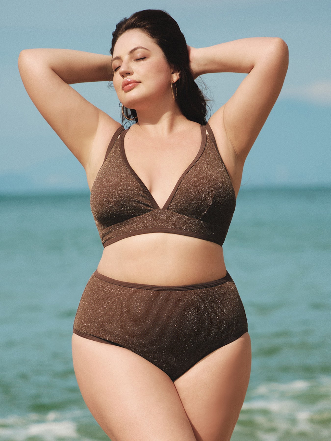 Koyu Kahve Lurex Büyük Beden Bikini Altı - Şık ve Rahat