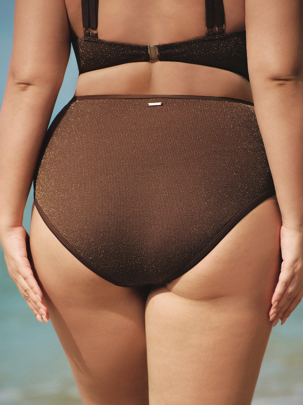 Koyu Kahve Lurex Büyük Beden Bikini Altı - Şık ve Rahat