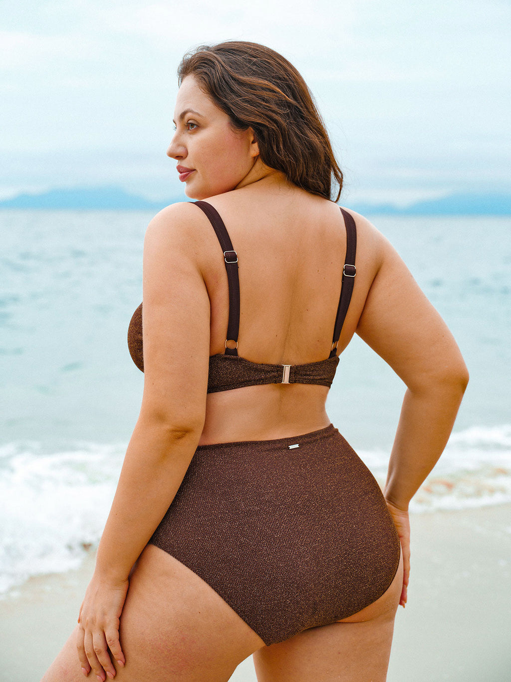 Premium Koyu Kahve V Kesim Büyük Beden Bikini Altı