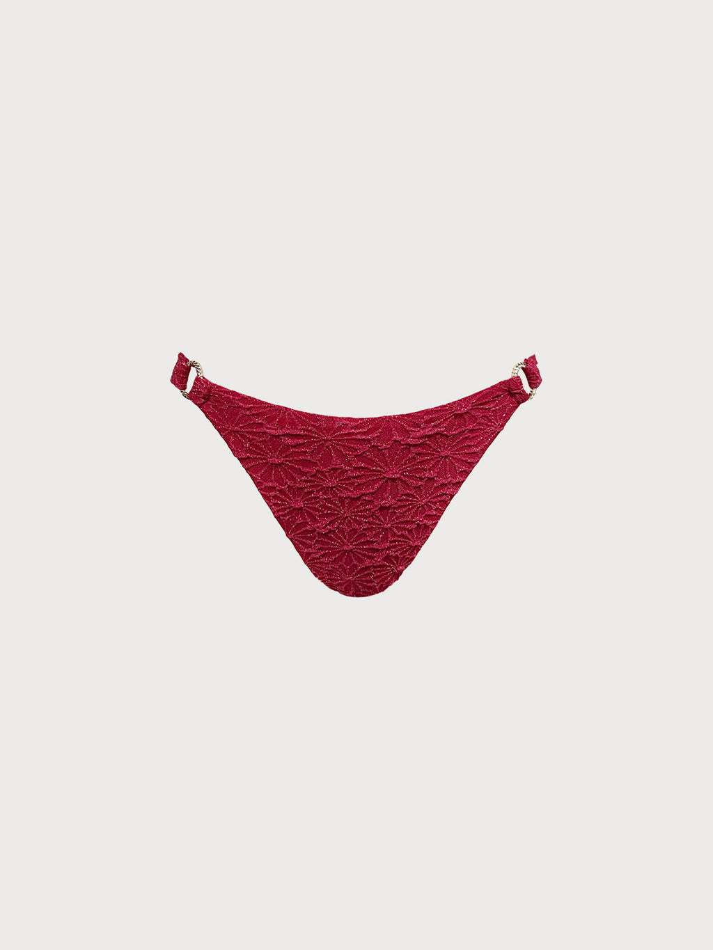 Premium Kırmızı Dokulu O-Halka Bikini Altı