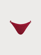 Premium Kırmızı Dokulu O-Halka Bikini Altı
