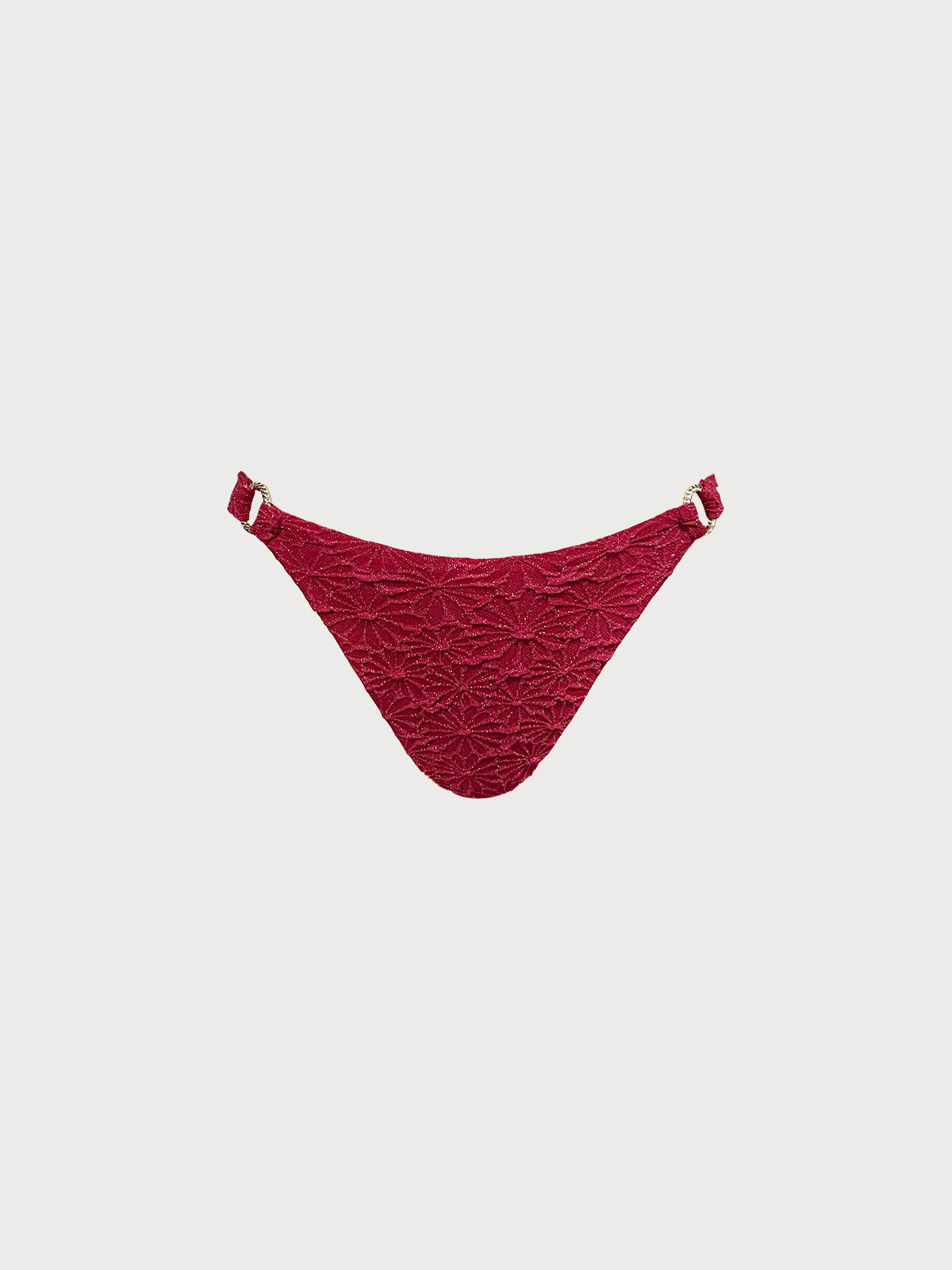 Premium Kırmızı Dokulu O-Halka Bikini Altı