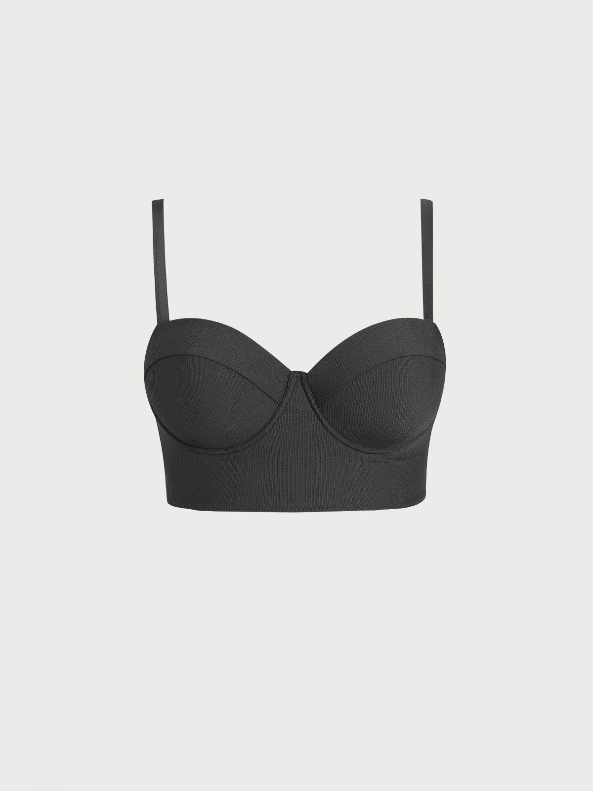 Destekli Siyah Büyük Beden Bikini Üstü - Şık ve Rahat