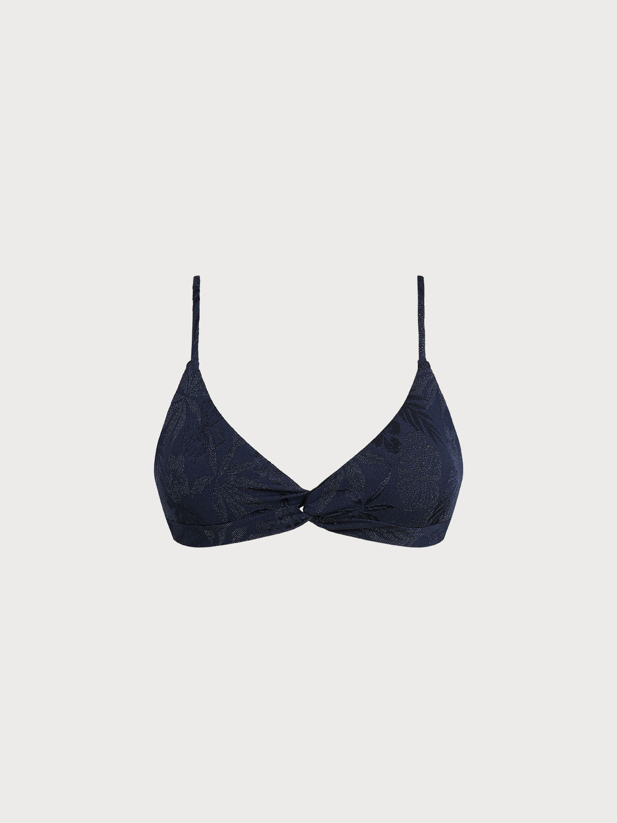 Şık Parlak Mavi Kırışık Bikini Üstü - Yaz Modası