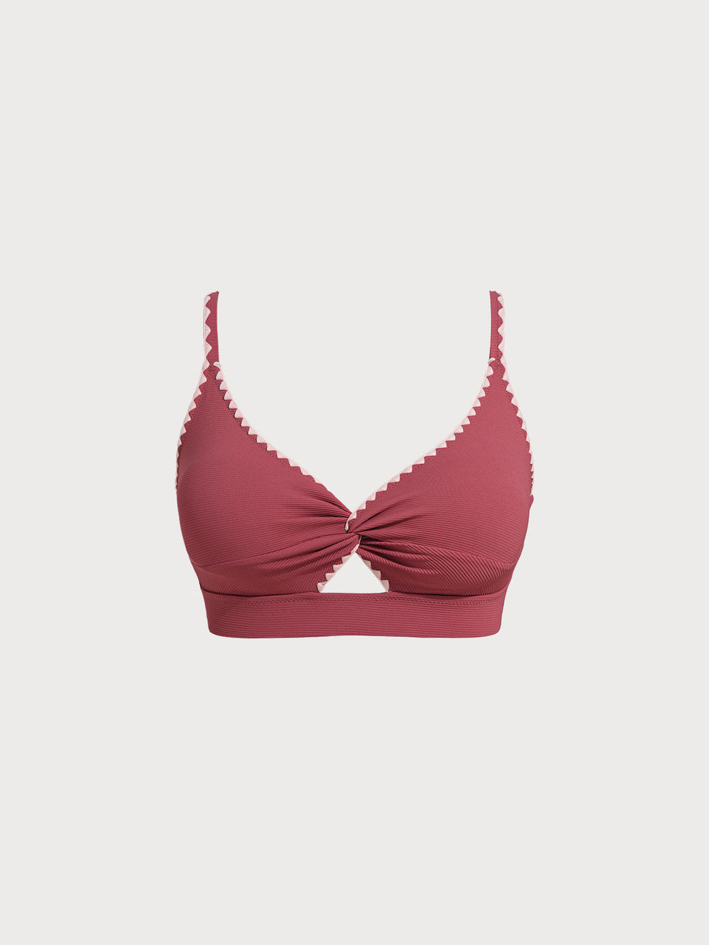 Özel Tasarım Kırmızı Büyük Beden Bikini Üstü