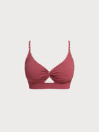 Özel Tasarım Kırmızı Büyük Beden Bikini Üstü