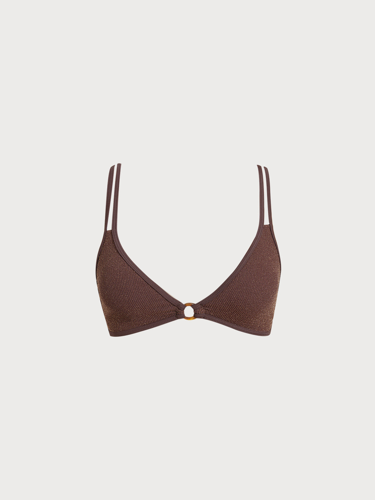 Koyu Kahverengi O-Halka Bikini Üstü - Şık ve Rahat