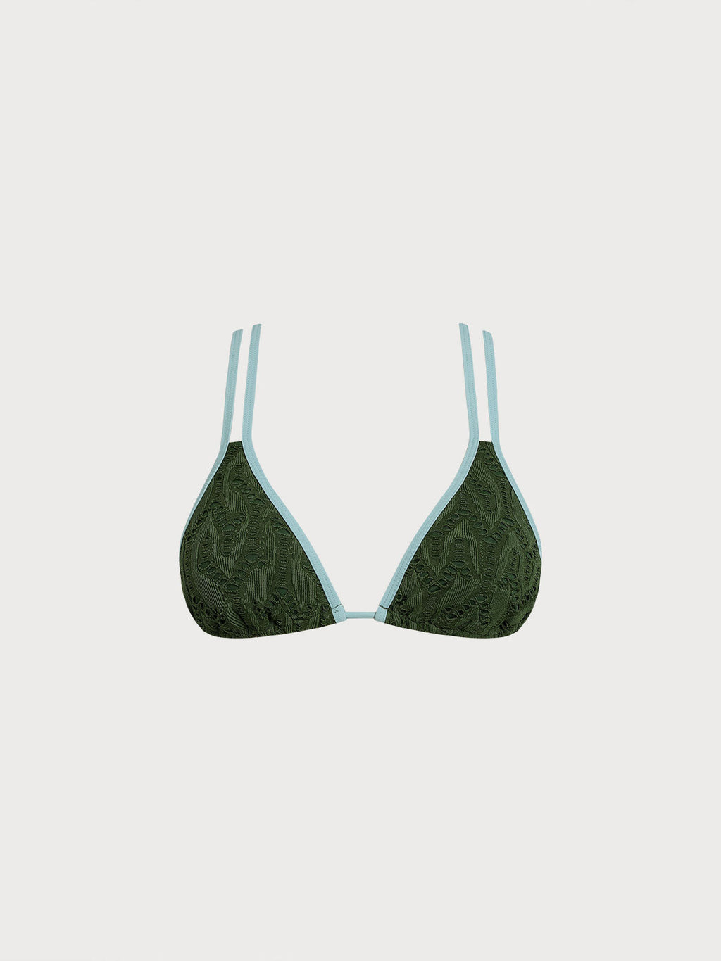 Şık Koyu Yeşil Üçgen Bikini Üstü - Yaz Modası