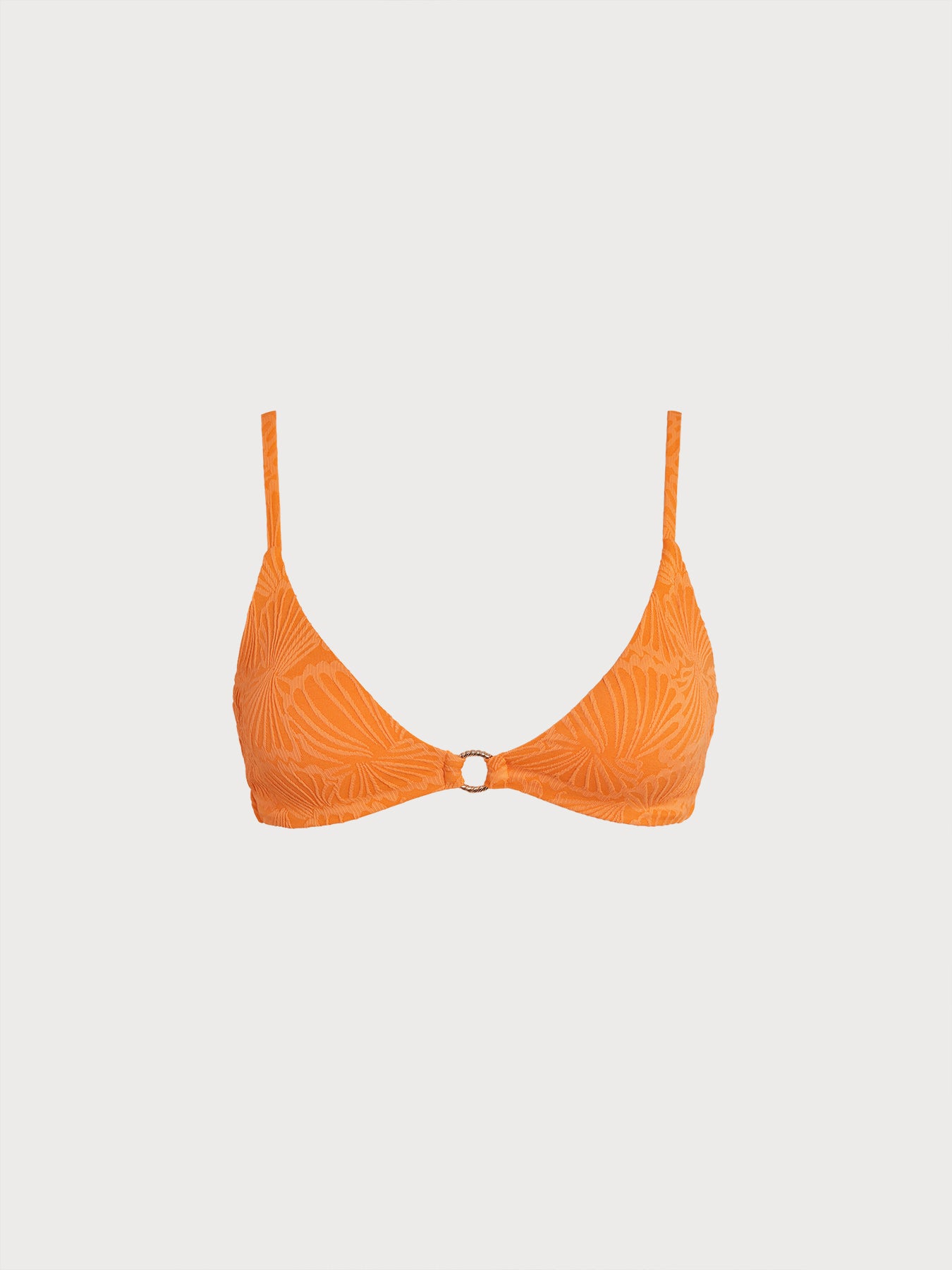 Turuncu Jakarlı O-Halka Bikini Üstü - Şık ve Rahat Yaz Modası