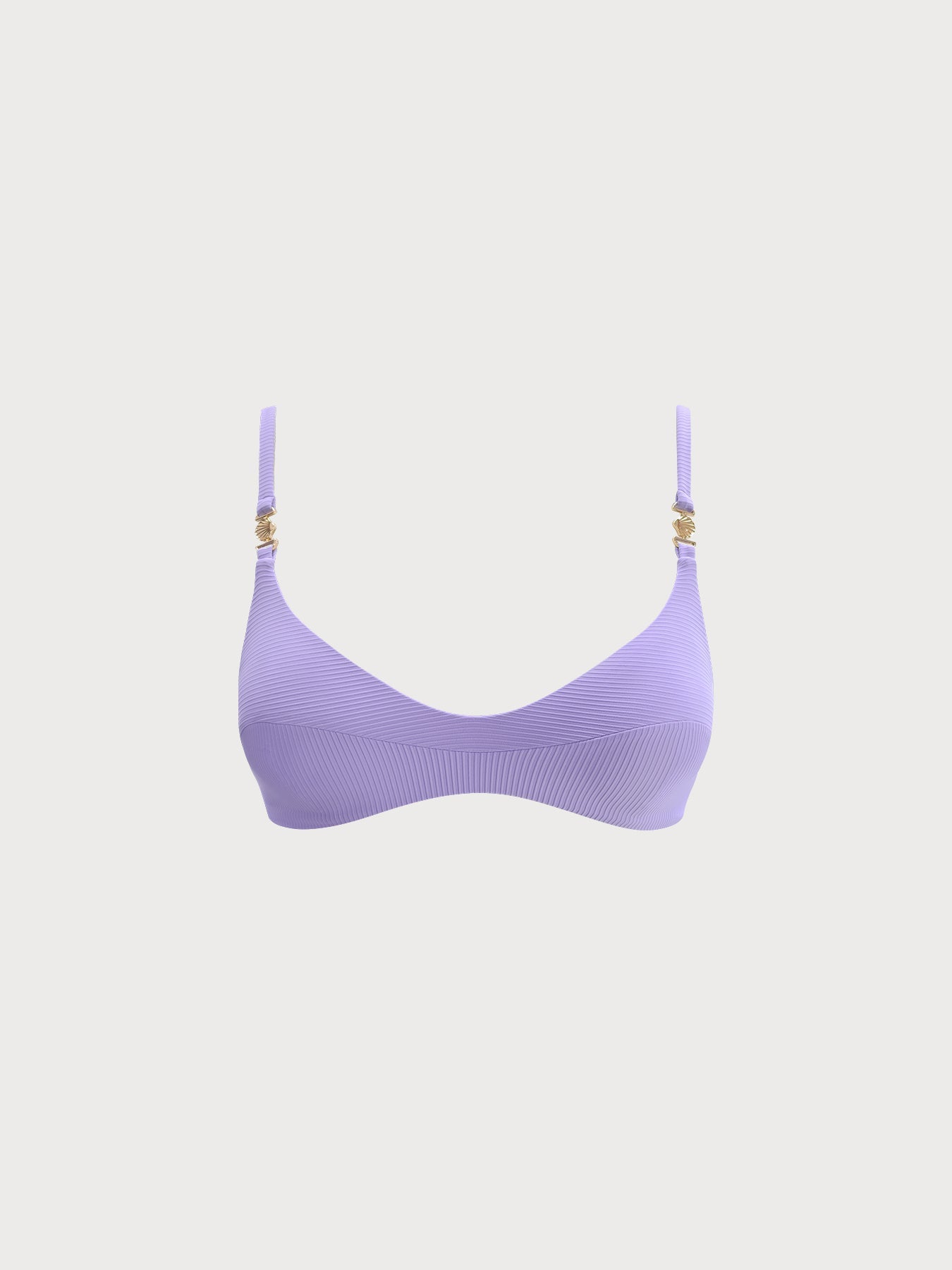 Mor Altın Detaylı Şık Bikini Üstü - Yaz Modası