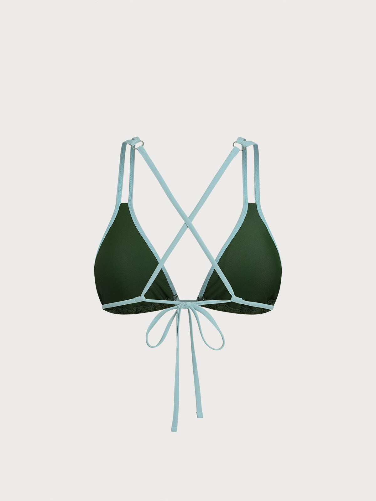 Şık Koyu Yeşil Üçgen Bikini Üstü - Yaz Modası