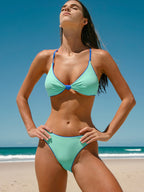 Mavi Dönüşümlü X Çapraz Bikini Üstü - Şık ve Rahat