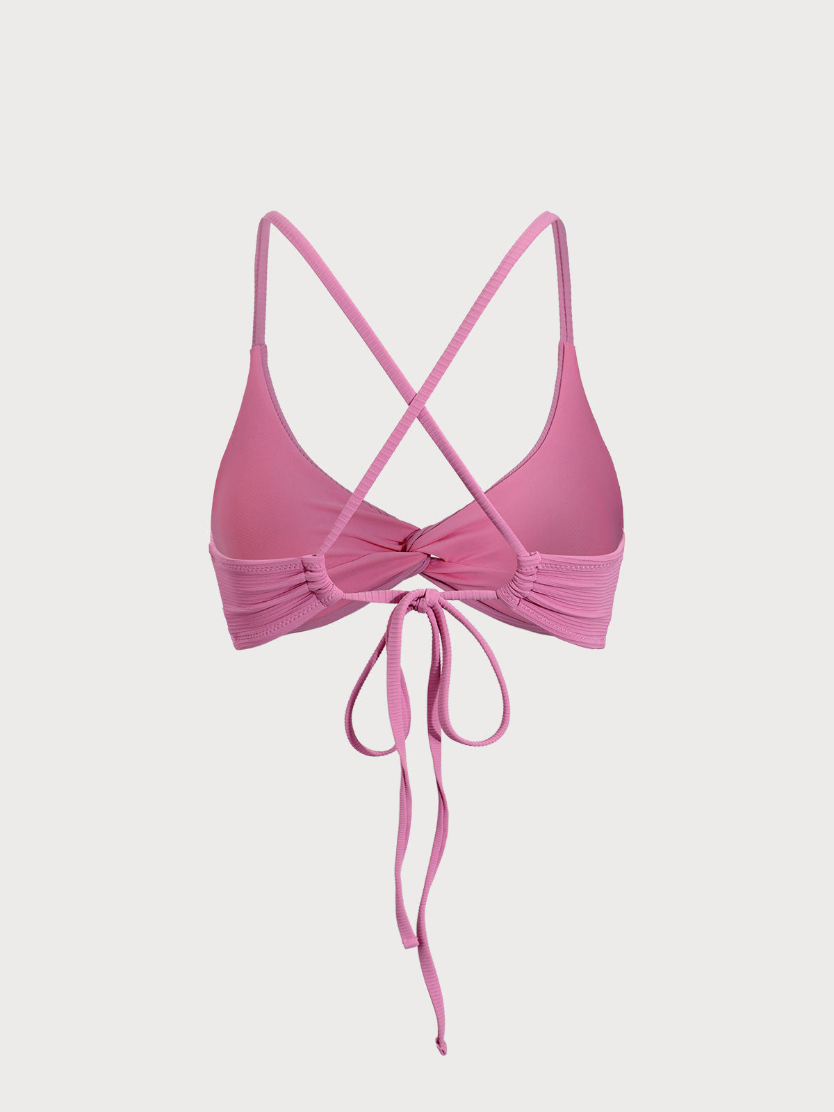 Şık Pembe Dönüşümlü Sırt Açık Bikini Üstü - Yaz Modası
