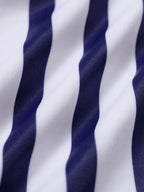 Premium Lacivert Çizgili Dönüşebilir Üçgen Bikini Üstü