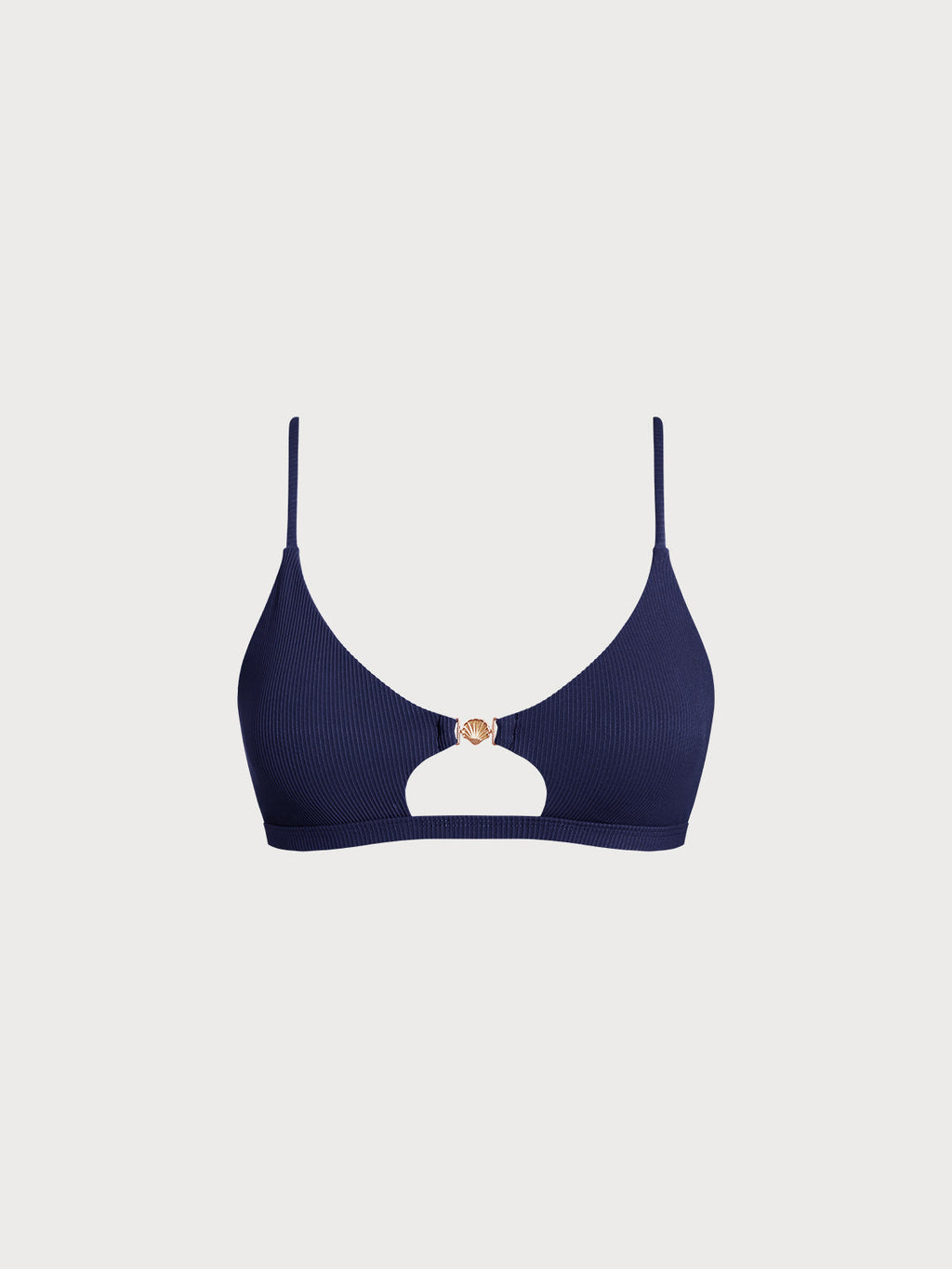Şık Lacivert Altın Detaylı Bikini Üstü - Yaz Modası