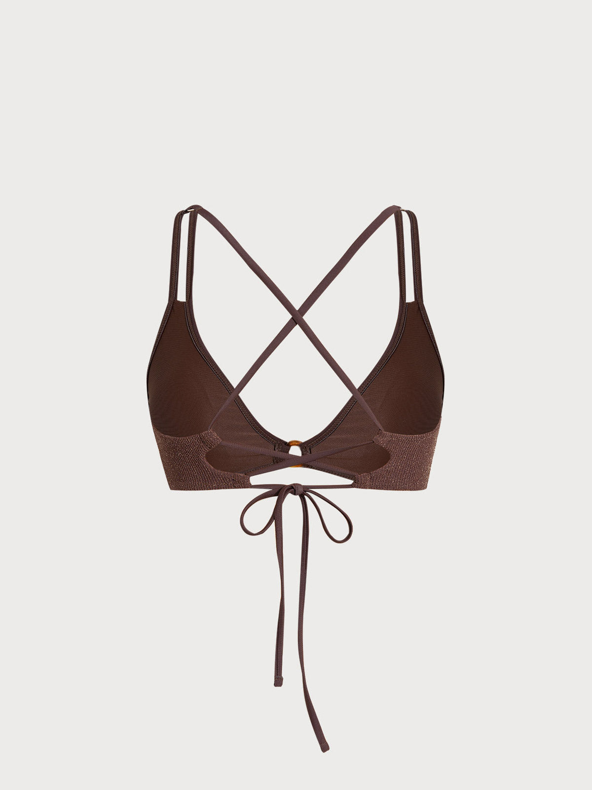 Koyu Kahverengi O-Halka Bikini Üstü - Şık ve Rahat