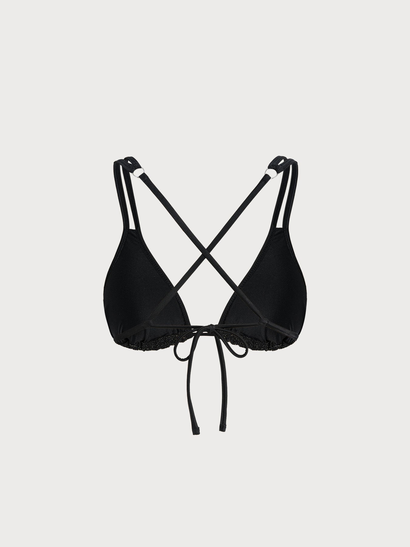 Şık Siyah Askılı Bikini Üstü - Yüksek Kalite Yaz Modası