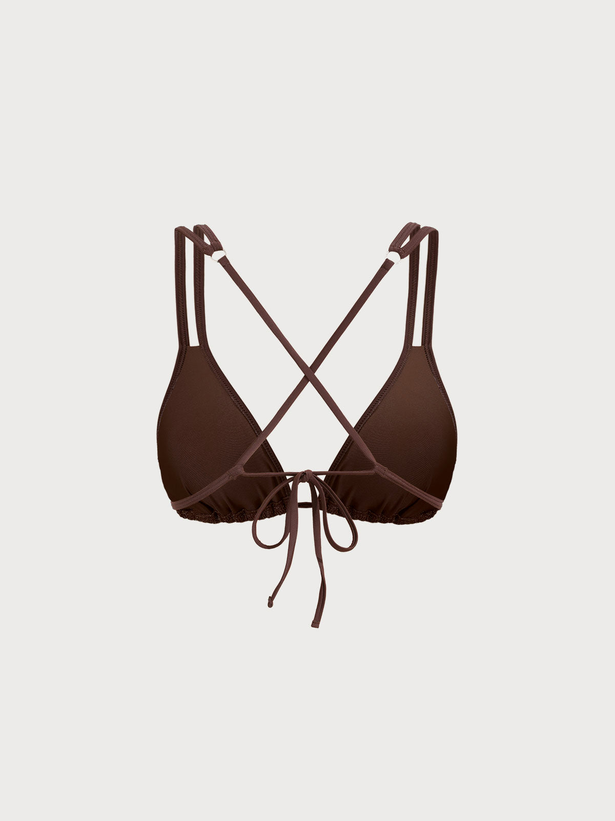 Şık Koyu Kahverengi Askılı Bikini Üstü - Yaz Modası