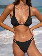 Şık Siyah Askılı Bikini Üstü - Yüksek Kalite Yaz Modası