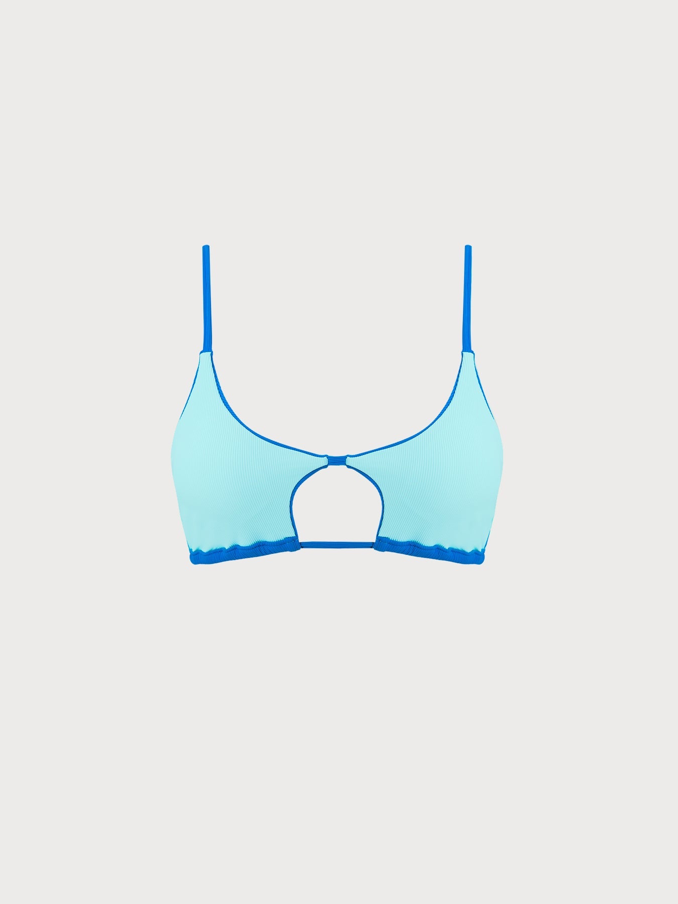 Çift Taraflı Mavi X Kesim Bikini Üstü - Şık ve Rahat