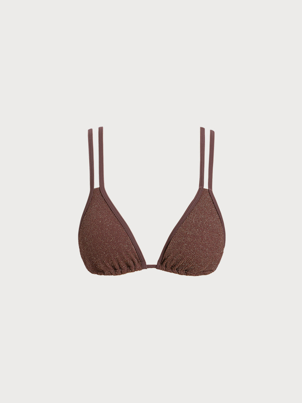Şık Koyu Kahverengi Askılı Bikini Üstü - Yaz Modası