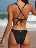 Şık Siyah Askılı Bikini Üstü - Yüksek Kalite Yaz Modası