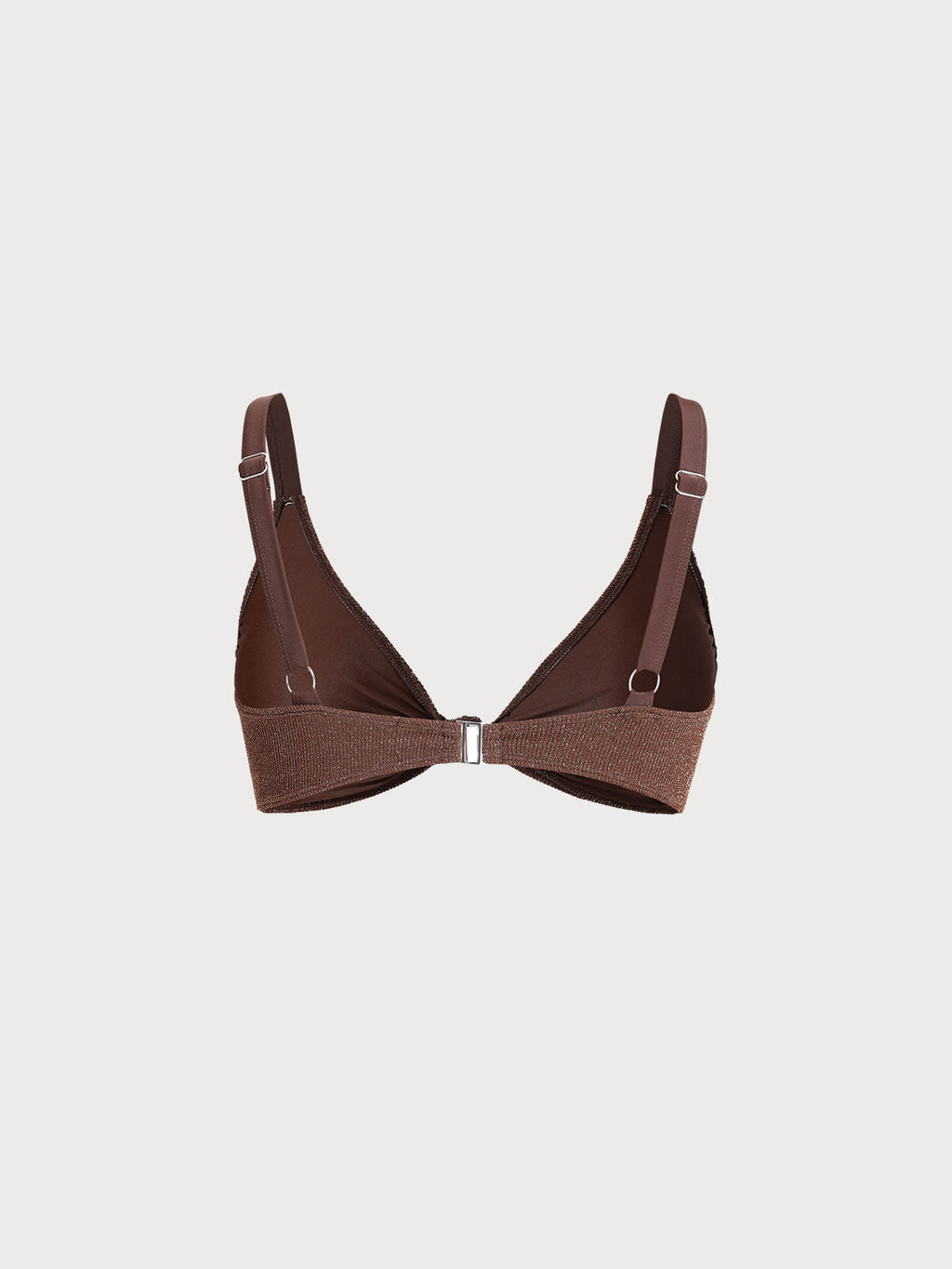 Koyu Kahve Parlak Büyük Beden Bikini Üstü - Şıklık ve Konfor