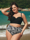 Destekli Siyah Büyük Beden Bikini Üstü - Şık ve Rahat