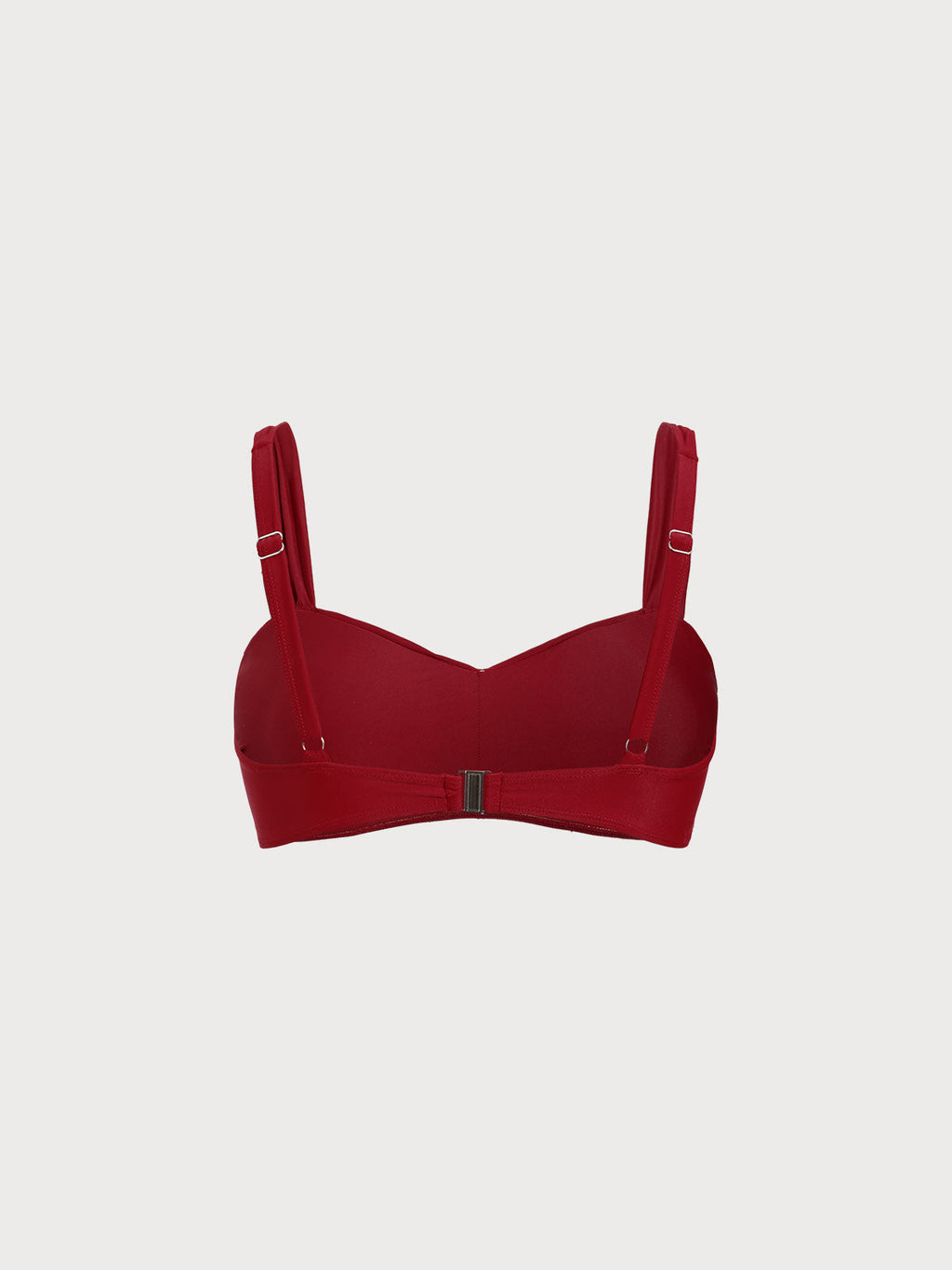 Kırmızı Büzgülü Büyük Beden Bikini Üstü - Şık ve Rahat
