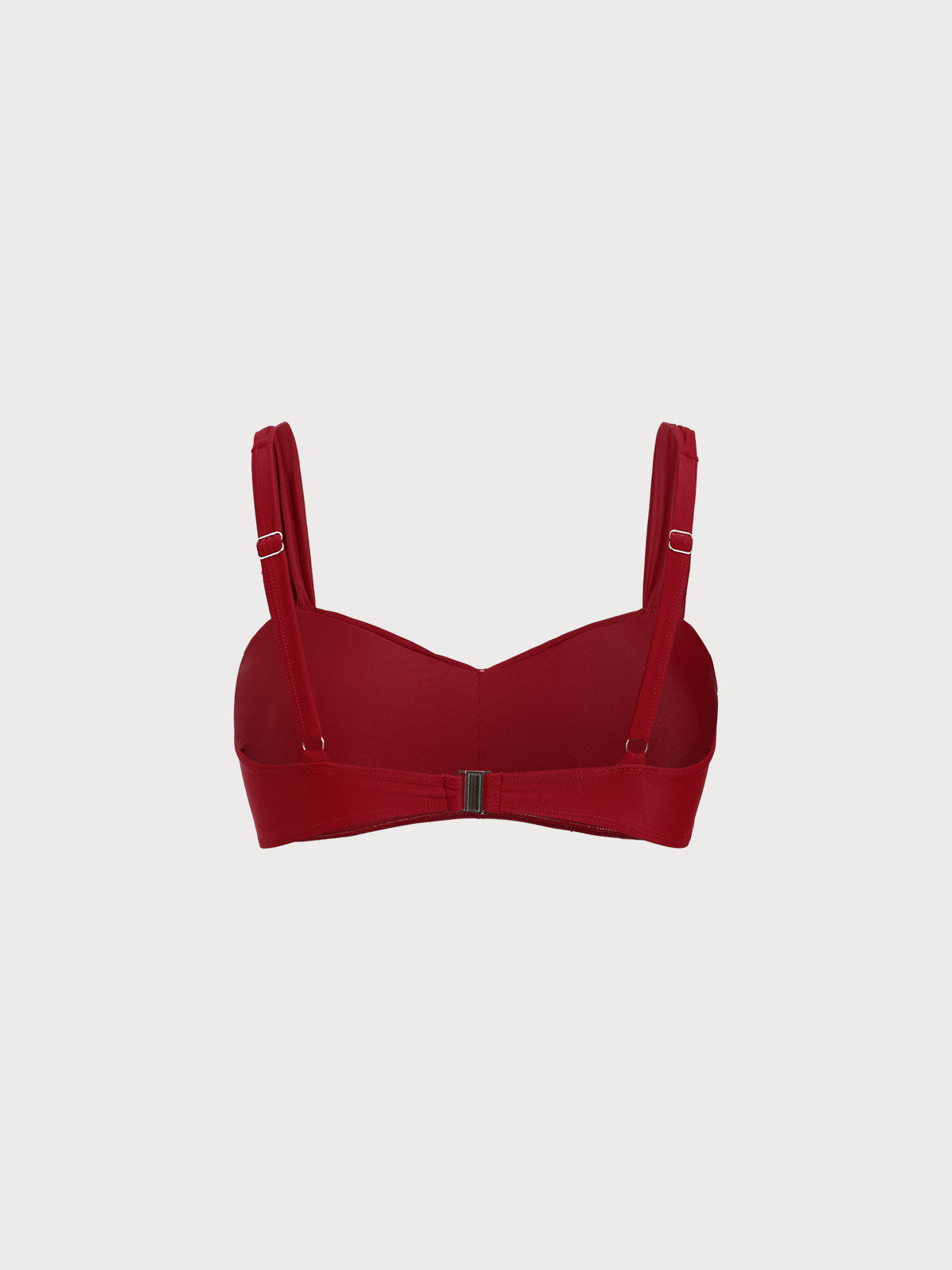 Kırmızı Büzgülü Büyük Beden Bikini Üstü - Şık ve Rahat