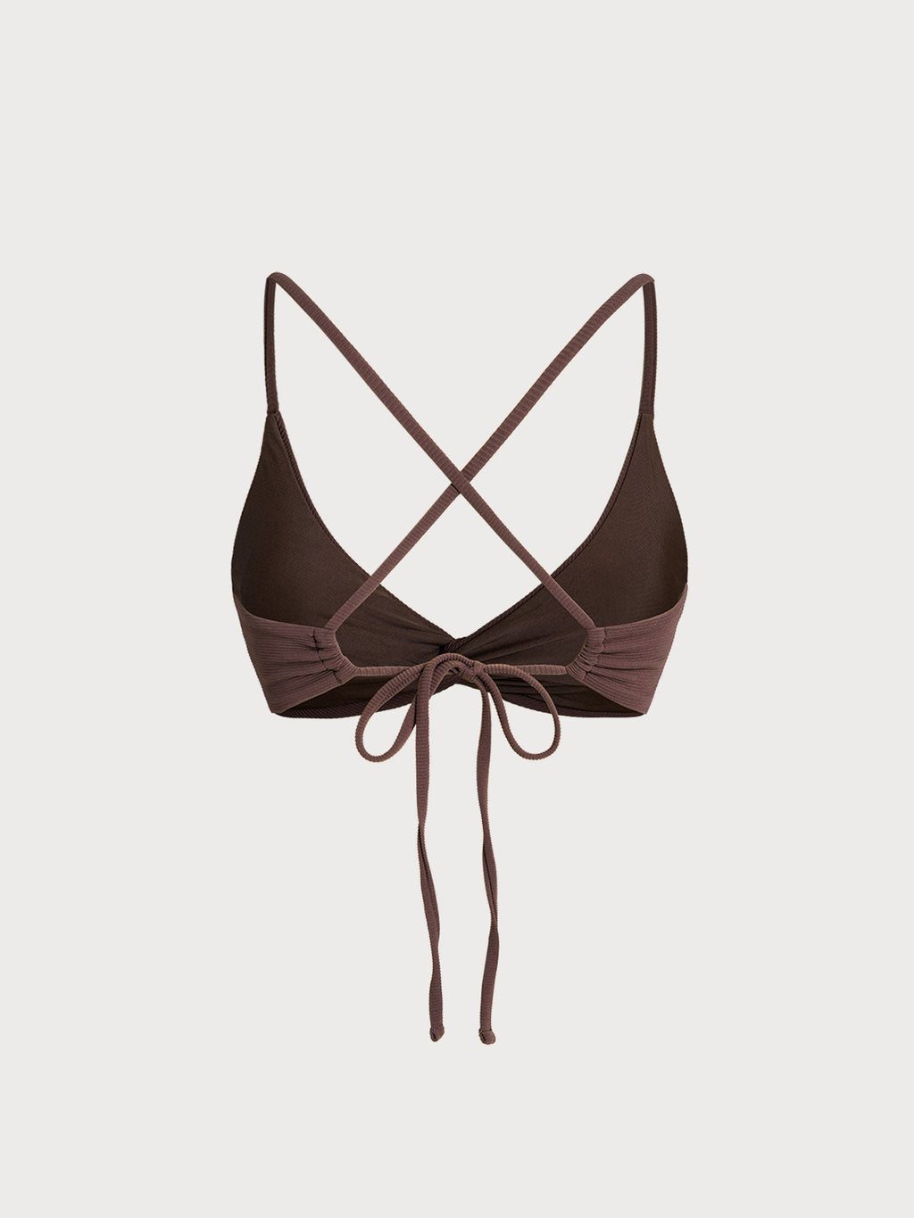 Kahve Renkli Arkası Açık Premium Bikini Üstü