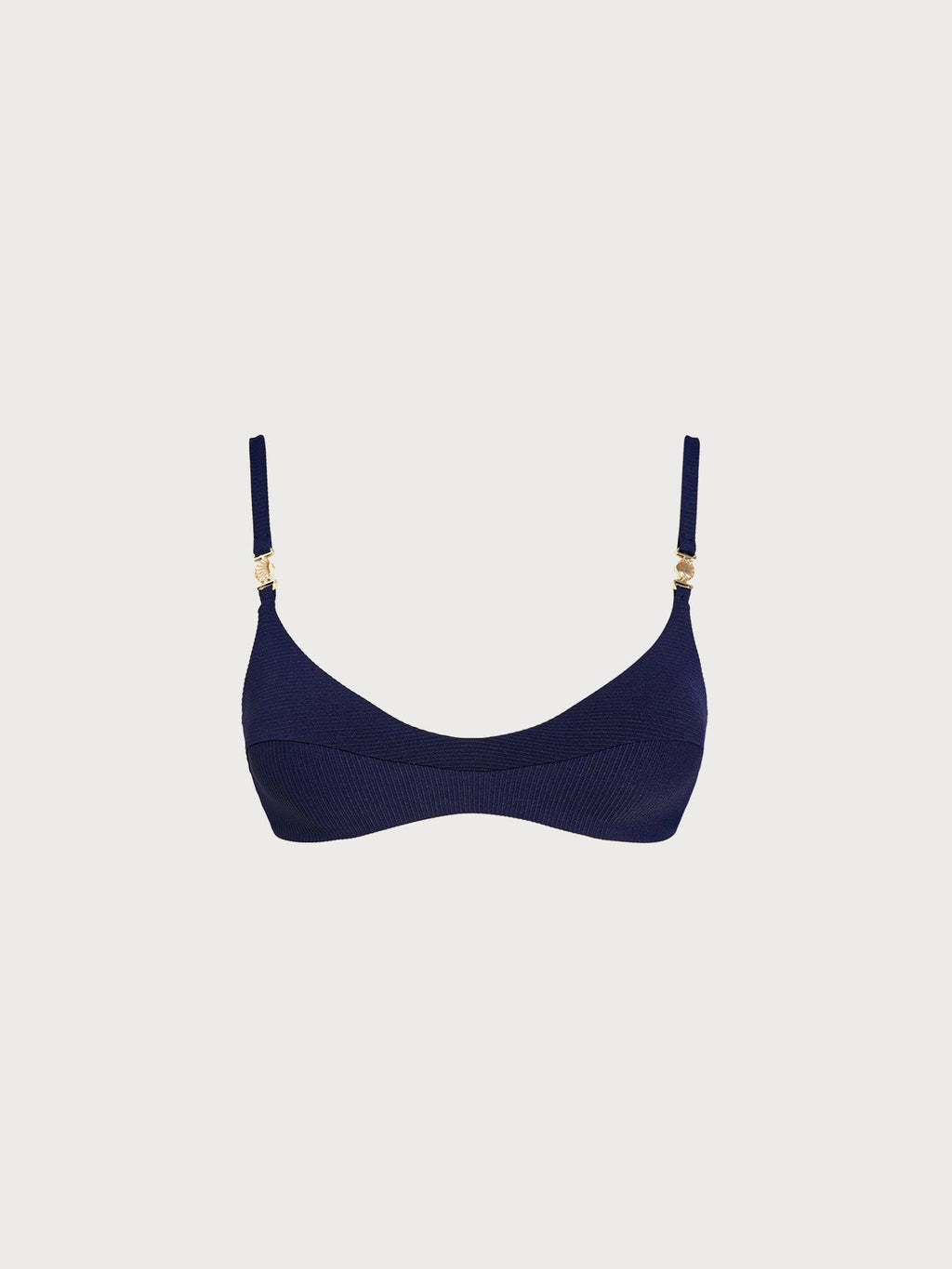 Şık Lacivert Altın Detaylı Bikini Üstü - Yaz Modası