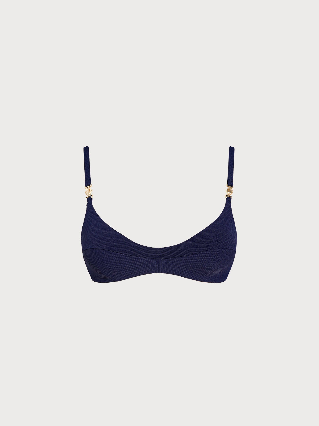 Şık Lacivert Altın Detaylı Bikini Üstü - Yaz Modası