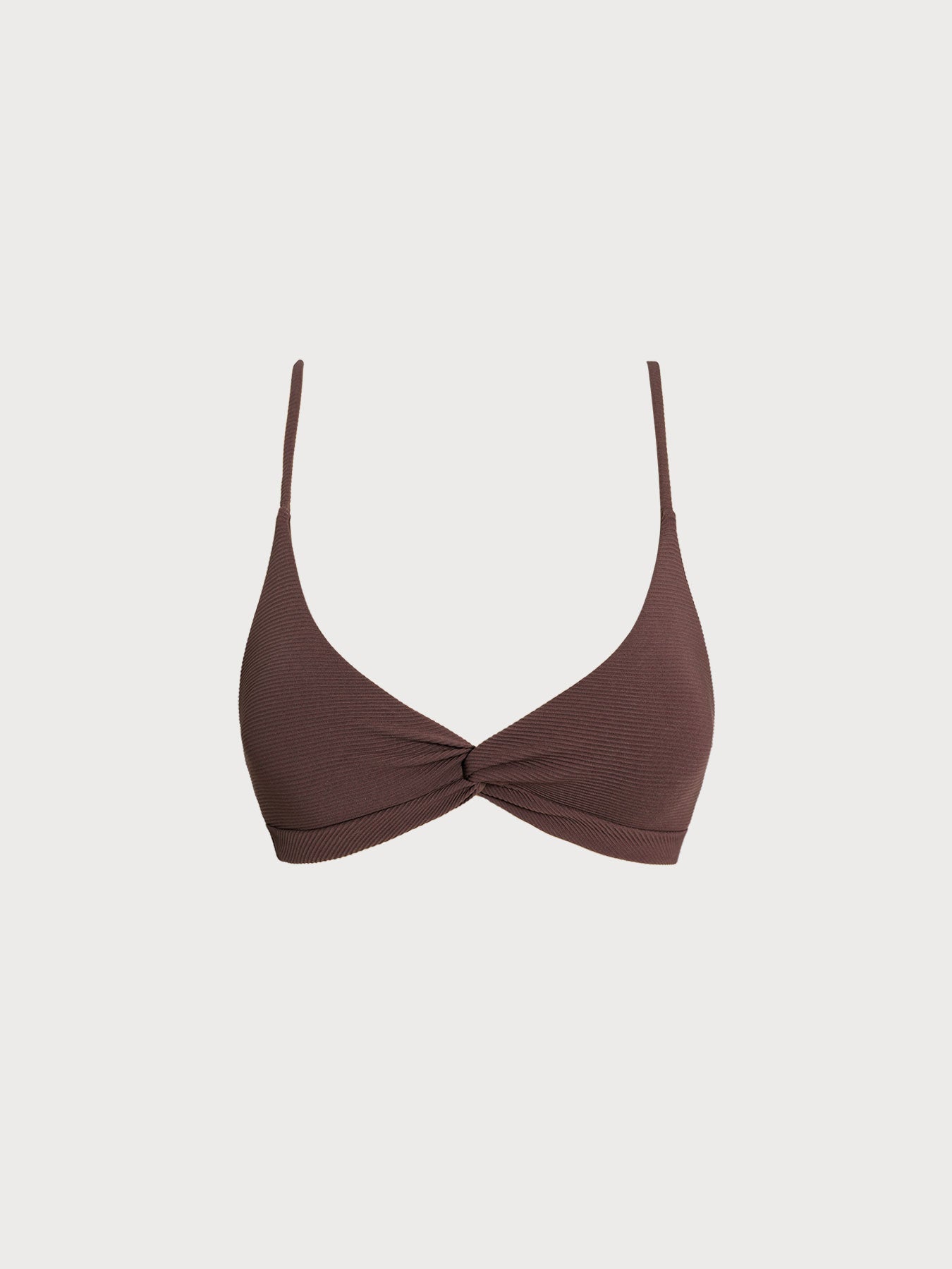 Kahve Renkli Arkası Açık Premium Bikini Üstü