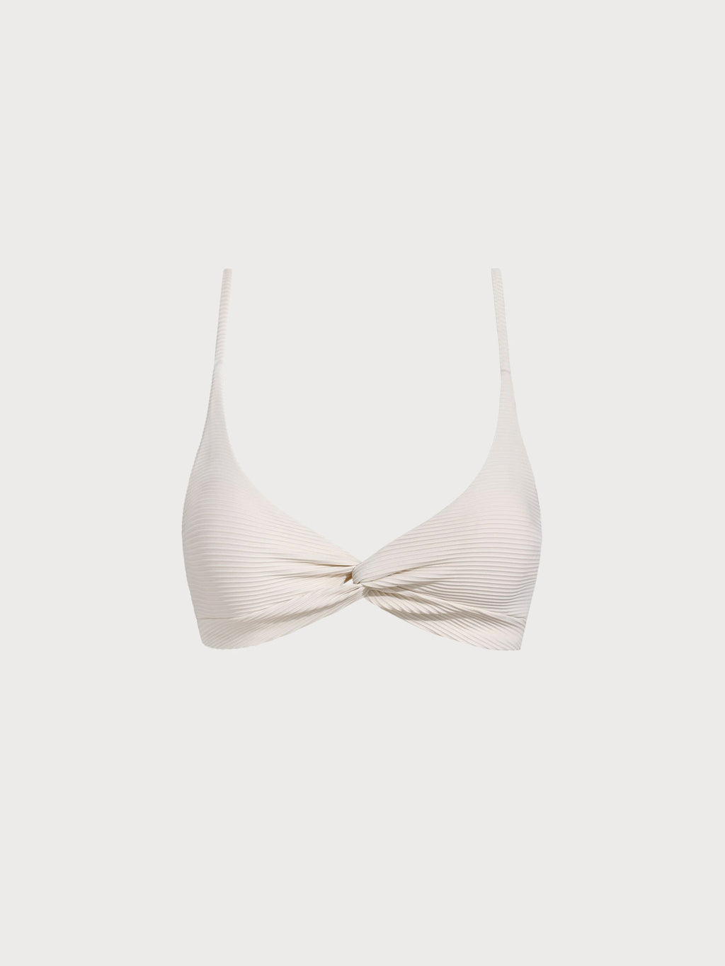 Off White Dönüşlü Sırt Açık Bikini Üstü