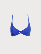 Şık Mavi Sırt Açık Bikini Üstü - Yaz Modası