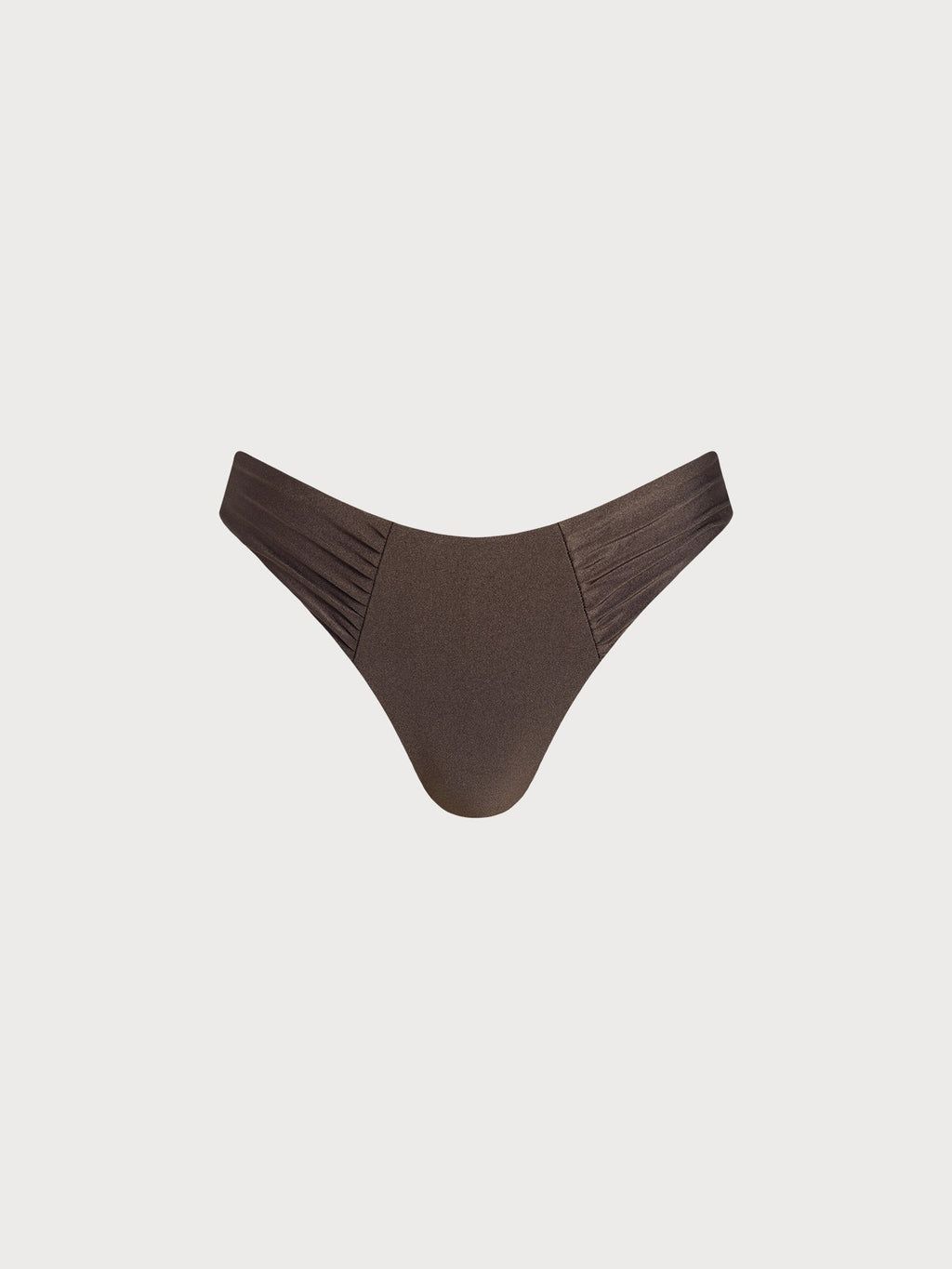Şık Koyu Kahverengi Plise Bikini Altı - Yaz Modası