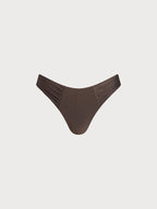 Şık Koyu Kahverengi Plise Bikini Altı - Yaz Modası