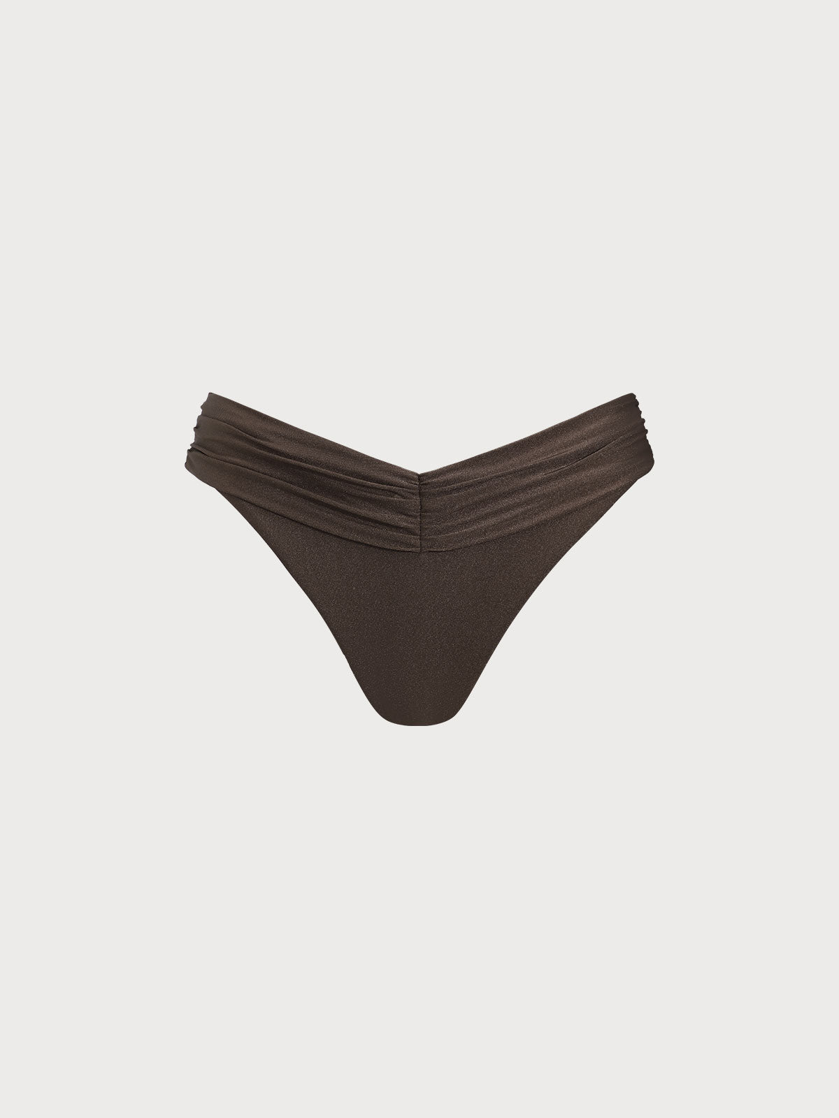Şık Koyu Kahverengi Fırfırlı Bikini Altı - Yaz Modası