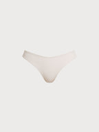 Off White Yüksek Bel Tam Kapama Bikini Altı