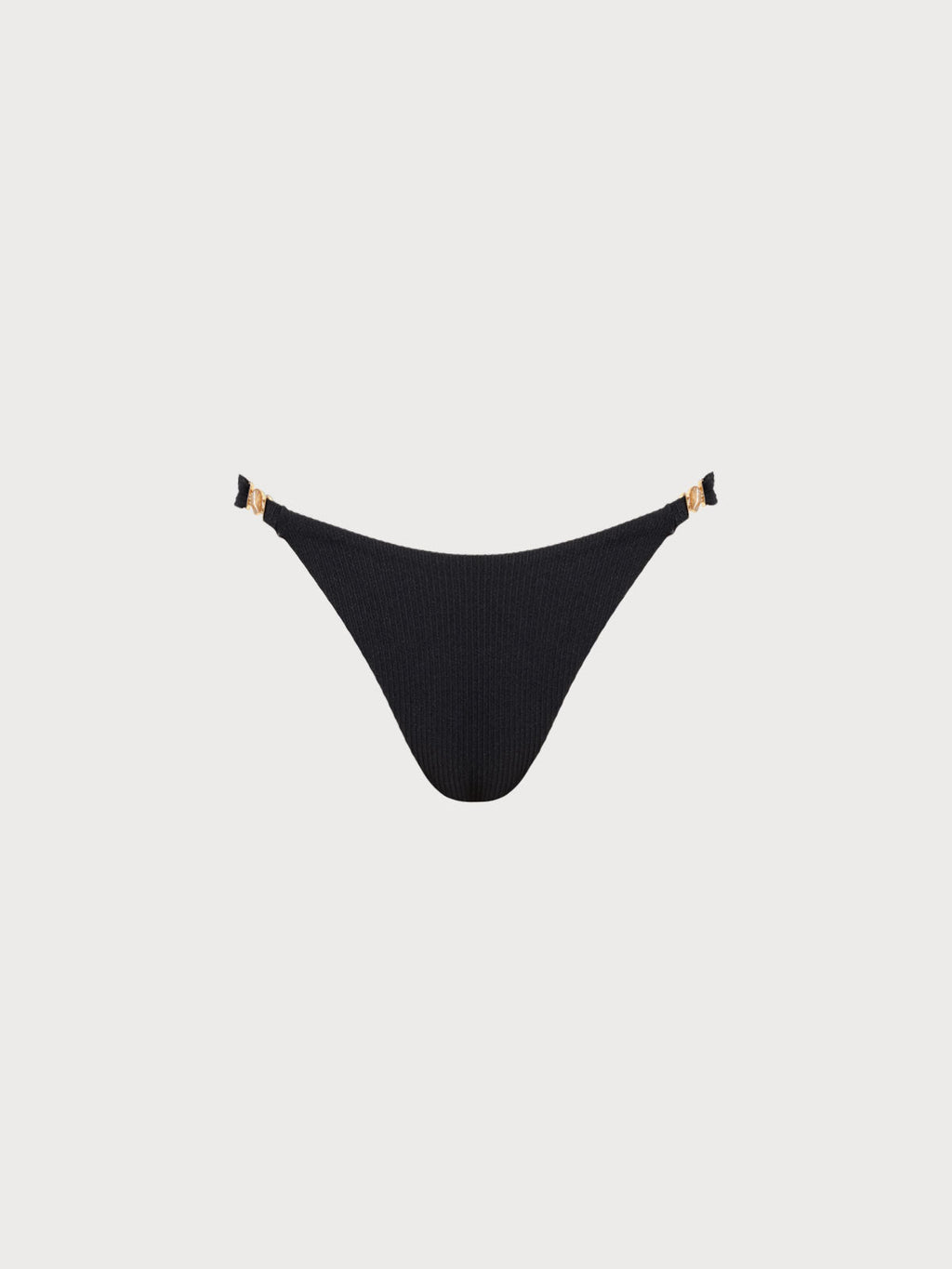 Şık Siyah Altın Detaylı Bikini Altı - Yaz Modası