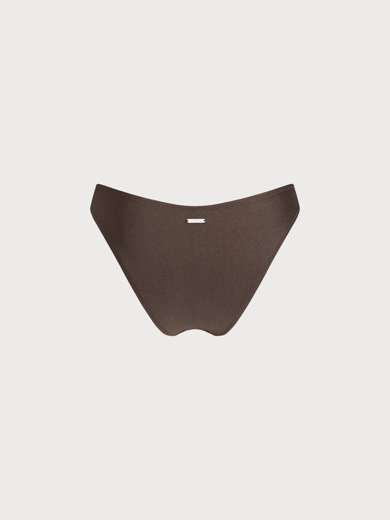Şık Koyu Kahverengi Plise Bikini Altı - Yaz Modası