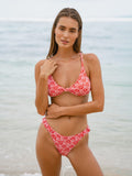 Premium Kırmızı Gül Desenli Esnek Bikini Altı