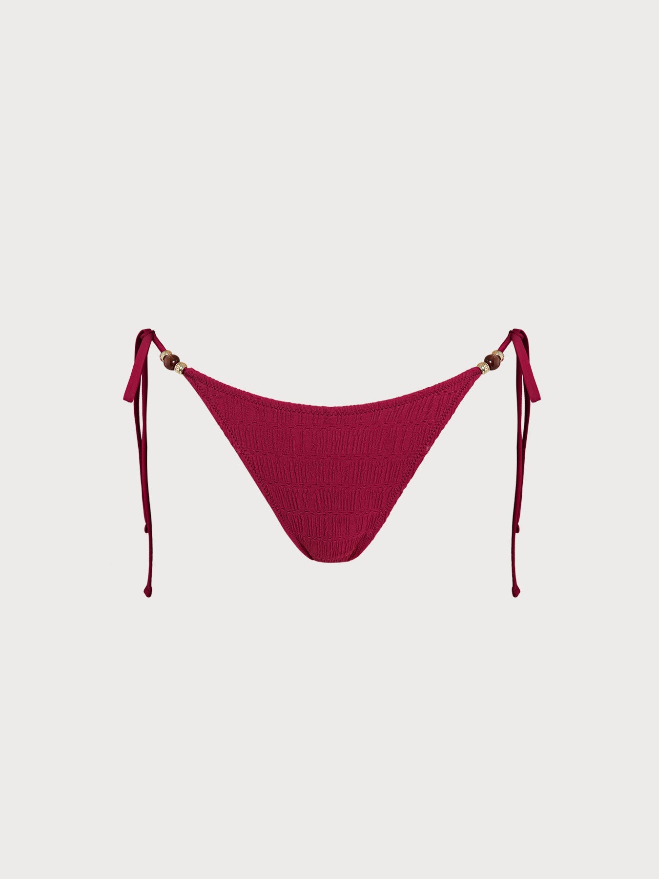 Kırmızı Doku Boncuklu Premium Bikini Altı